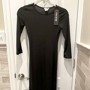 Black spandex Maxi dress Small